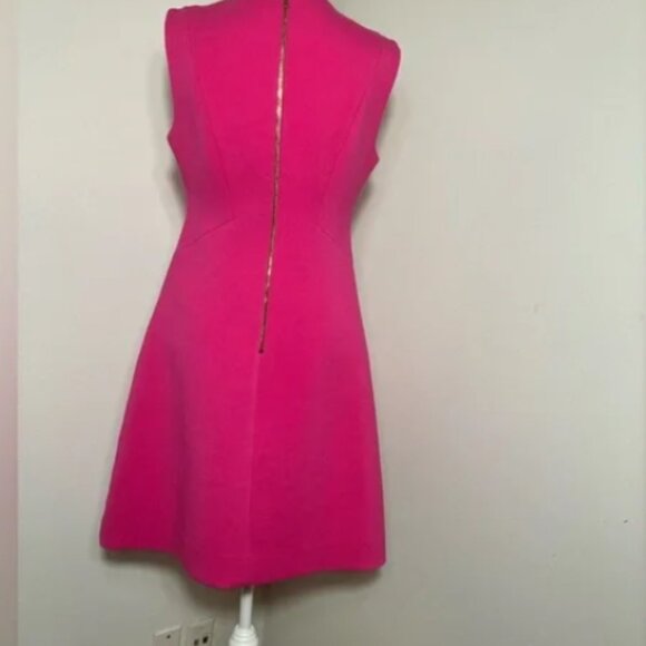 Kate Spade “Sicily” Pink A-Line Crepe Dress 14  Full Zip Back SEE PICS - Picture 2 of 12